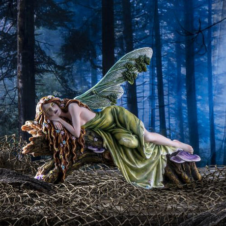 13.5" Fairy Statue - Sleeping Fairy in the Forest - Magick Magick.com