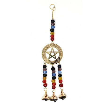 14" Pentagram Brass Wind Chime - Magick Magick.com