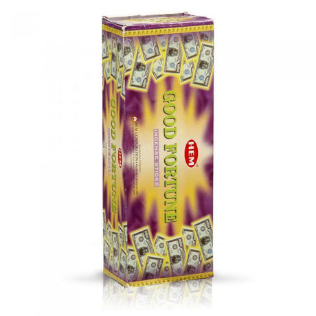 16" Good Fortune Jumbo Hem Incense Sticks (6 Pack Case - 10 Sticks Each Pack) - Magick Magick.com