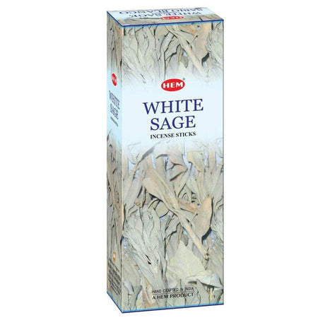 16" White Sage Jumbo Hem Incense Sticks (6 Pack Case - 10 Sticks Each Pack) - Magick Magick.com