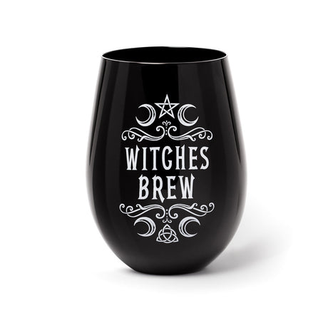 17 oz Black Drinking Glass - Witches Brew - Magick Magick.com