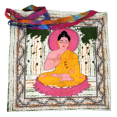 18" x 18" Meditating Buddha Multi Color Tote Bag - Magick Magick.com