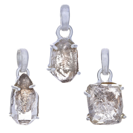 20-26 mm Herkimer Diamond Sterling Silver Pendant (Assorted Shape) - Magick Magick.com
