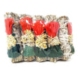 4" White Mullein Flower, Green/Red Leaf & White Sage Smudge Stick - Magick Magick.com