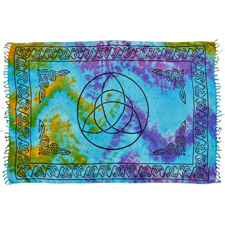 44" x 72" Triquetra Tie Dye Tapestry - Magick Magick.com