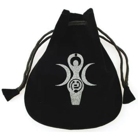5" x 5" Black Velvet Bag - Goddess of Earth - Magick Magick.com