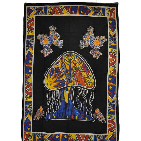 54" x 86" Mushroom Multi Color Tapestry - Magick Magick.com