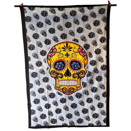 54" x 86" Sugar Skull Tapestry - Magick Magick.com