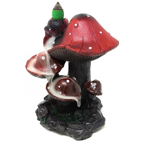 5.5" Amanita Mushroom Backflow Cone Incense Burner - Magick Magick.com