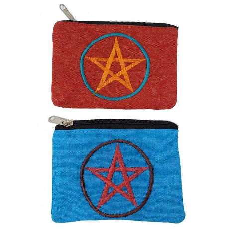 6" x 4" Pentagram Embroidered Zipper Bag - Magick Magick.com