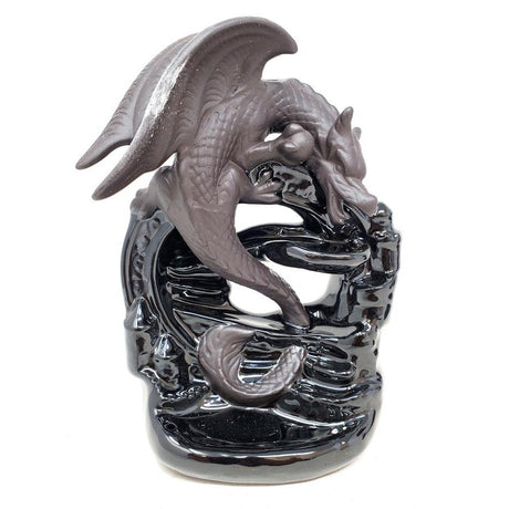 6.5" Flying Dragon Ceramic Backflow Cone Incense Burner - Magick Magick.com