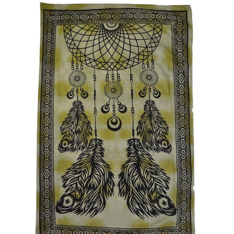72" x 108" Dream Catcher Green Black Tapestry - Magick Magick.com