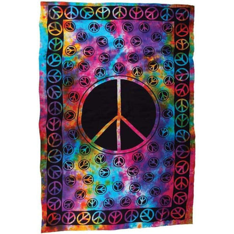 72" x 108" Peace Tie Dye Tapestry - Magick Magick.com