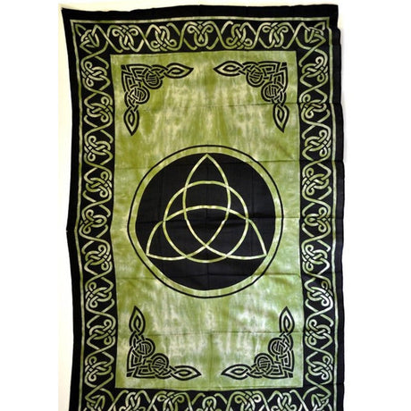 72" x 108" Triquetra Green Tapestry - Magick Magick.com