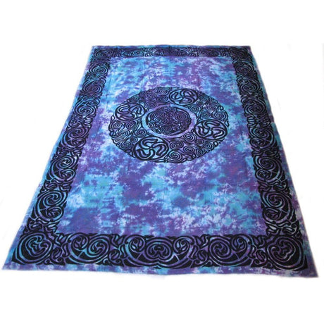 72" x 108" Triskel Tie Dye Tapestry - Magick Magick.com