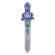 7.5" Amethyst with Rose Quartz Point Athame with Pentacle - Magick Magick.com