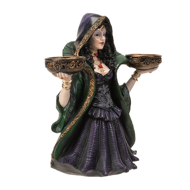 9.65" Witch Double Votive Candle Holder - Magick Magick.com