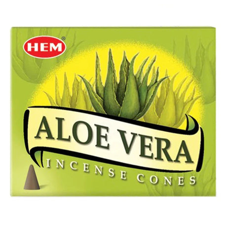 Aloe Vera HEM Cone Incense (10 Cones) - Magick Magick.com