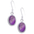 Amethyst Oval Sterling Silver Earrings - Magick Magick.com