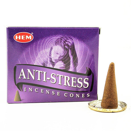 Anti-Stress HEM Cone Incense (10 Cones) - Magick Magick.com