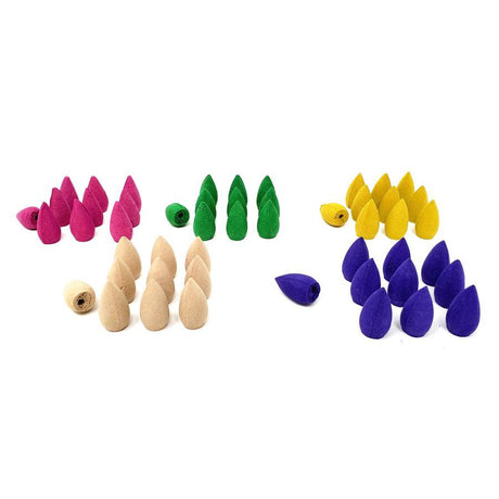 Backflow Incense Cones - Sandalwood, Lavender, Rose, Lily, Rosemary (Pack of 50) - Magick Magick.com