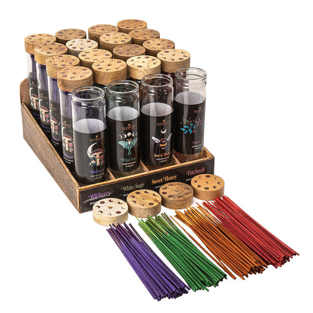 Dark Forest Glass Incense Display Set (20 Packs of 30 Sticks) - Magick Magick.com
