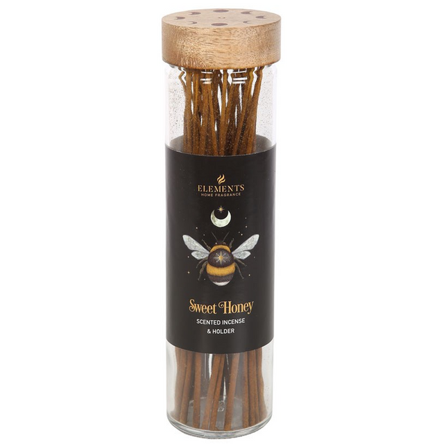 Dark Forest Sweet Honey Glass Incense with Burner (30 Sticks) - Magick Magick.com