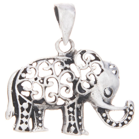 Elephant Sterling Silver Pendant - Magick Magick.com