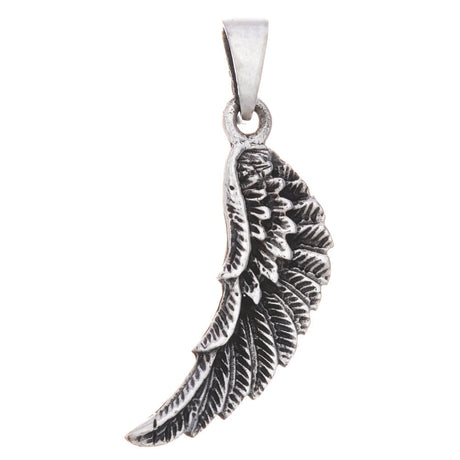 Fancy Angel Wing Sterling Silver Pendant - Magick Magick.com