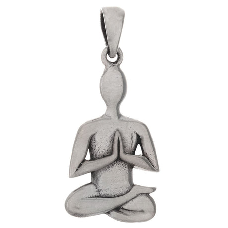 Half Lotus Meditation Eastern Wisdom Sterling Silver Pendant - Magick Magick.com