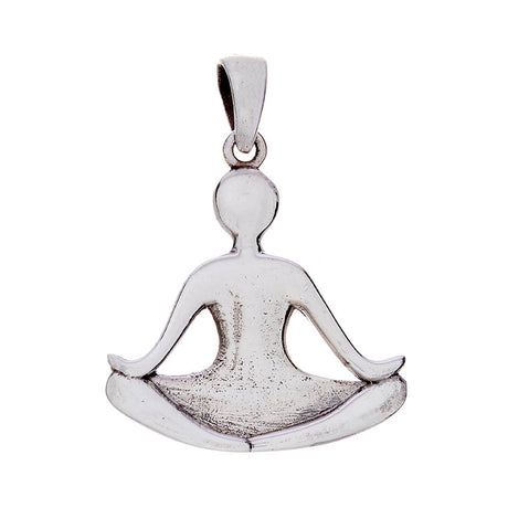 Lotus Meditation Eastern Wisdom Sterling Silver Pendant - Magick Magick.com
