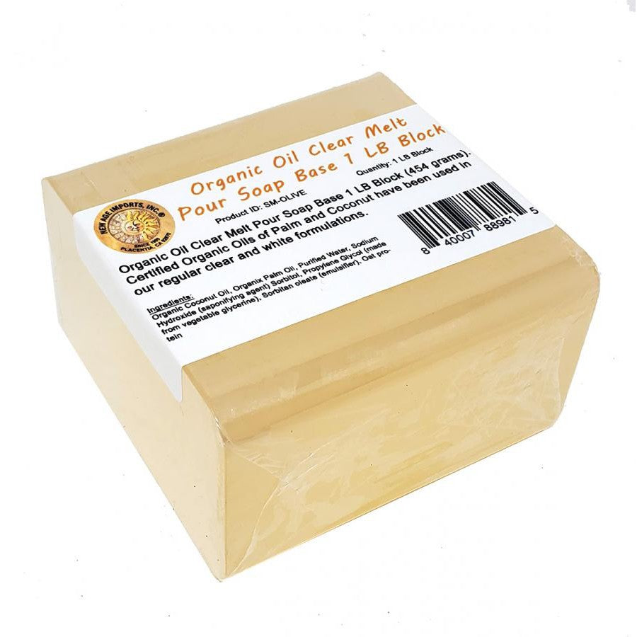 Organic Oil Clear Melt and Pour Block Soap Base from