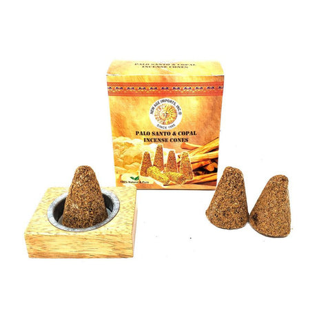 Palo Santo & Peruvian Copal Mix Incense Cones (6 cones + Wood Burner) - Magick Magick.com