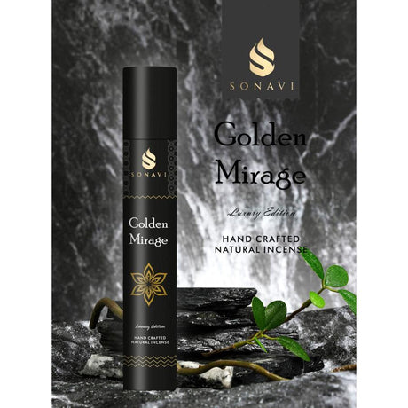 SONAVI Luxury Edition Incense Sticks - Golden Mirage (50 Grams) - Magick Magick.com