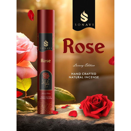 SONAVI Luxury Edition Incense Sticks - Rose (50 Grams) - Magick Magick.com