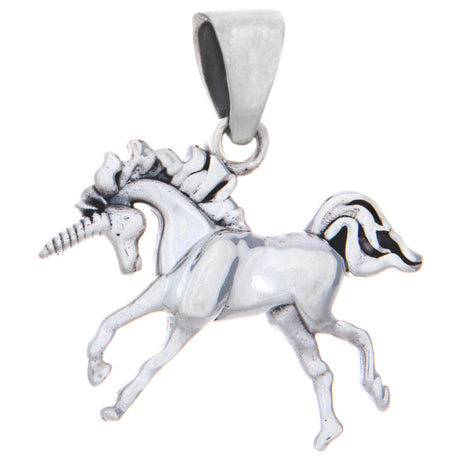 Unicorn Fantasy Sterling Silver Pendant - Magick Magick.com