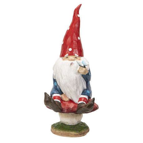 10" Gnome Statue - Gnome on Toadstool - Magick Magick.com