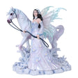 10.2" Fairy Statue - Winter Wings with White Horse - Magick Magick.com