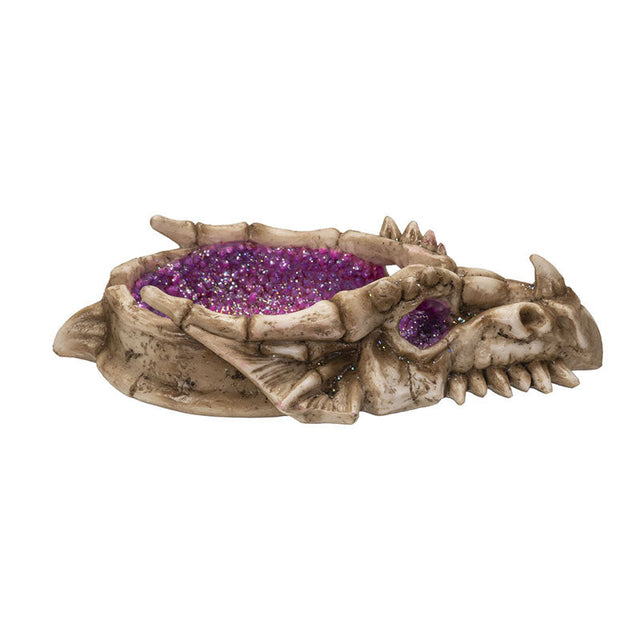 12" Dragon Skull Geode Statue - Magick Magick.com
