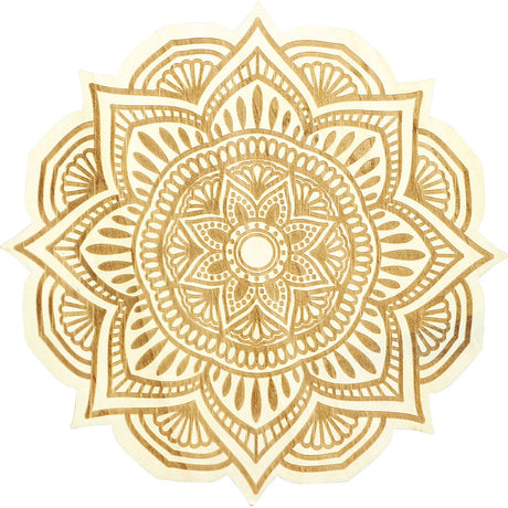 12" Wood Crystal Grid - Flower Mandala - Magick Magick.com