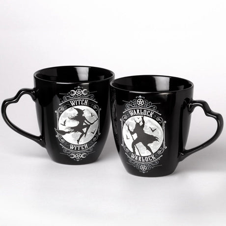 12 oz Ceramic Mug Set - Witch & Warlock - Magick Magick.com