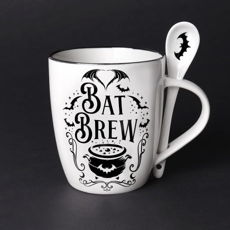 13 oz Ceramic Mug and Spoon Set - Bat Brew - Magick Magick.com