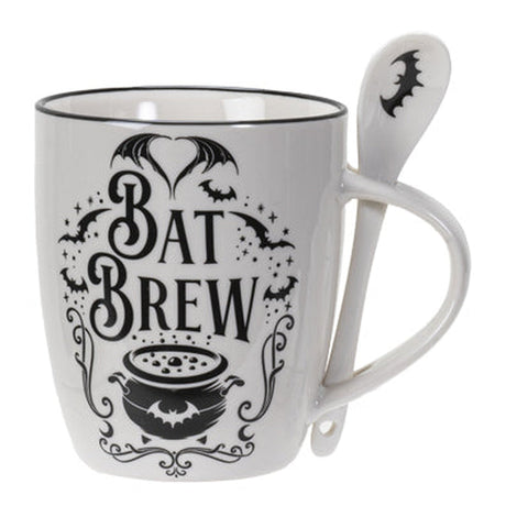 13 oz Ceramic Mug and Spoon Set - Bat Brew - Magick Magick.com