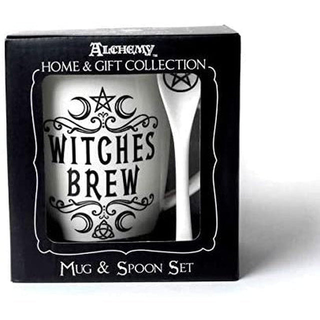 13 oz Ceramic Mug and Spoon Set - Witches Brew - Magick Magick.com