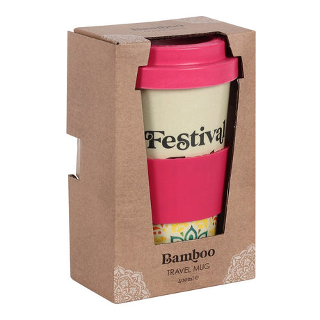 13.5 oz Bamboo Travel Mug with Sleeve - Festival Fuel - Magick Magick.com