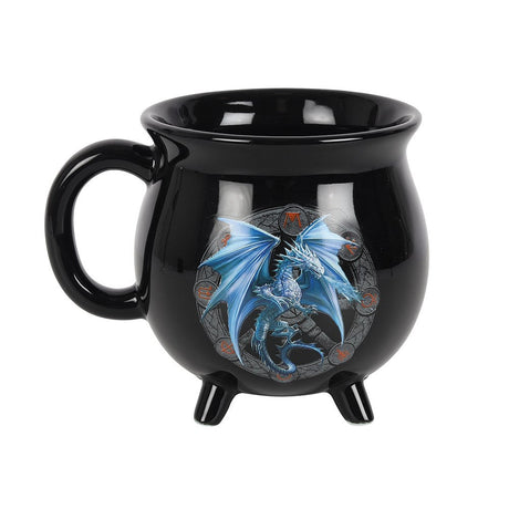16 oz Anne Stokes Ceramic Color Changing Cauldron Mug - Yule Dragon - Magick Magick.com