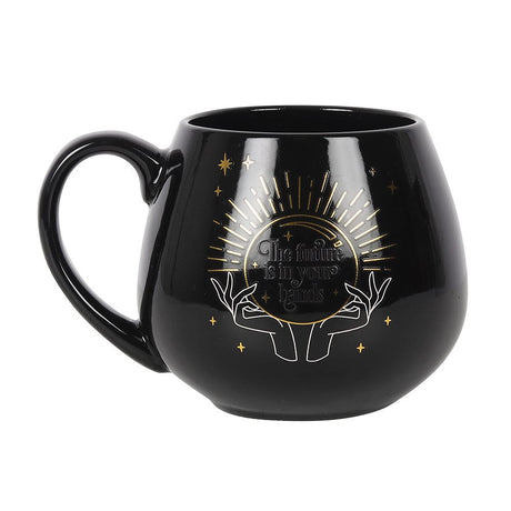 16 oz Ceramic Color Changing Mug - Fortune Teller Black - Magick Magick.com