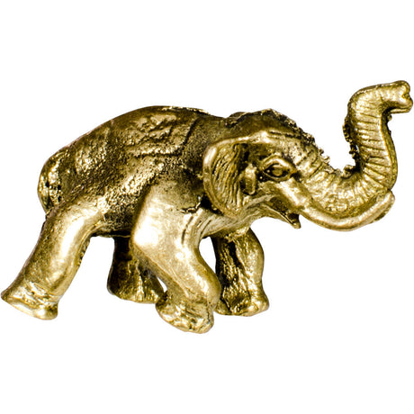 1.5" Mini Brass Figurine - Elephant Trunk Up (Pack of 3) - Magick Magick.com
