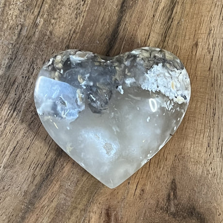 2” Puffed Gemstone Heart - Dendritic Agate - Magick Magick.com