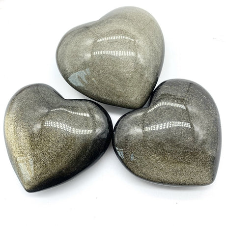 2" Puffed Gemstone Heart - Golden Obsidian - Magick Magick.com